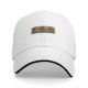 Black baseball cap with three panel monkey character print