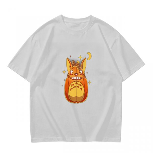 Olive T-Shirt With Cute Pumpkin Creature And Moon Star Print