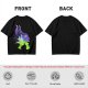 Olive green t-shirt with Maleficent fantasy silhouette graphic