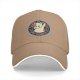 Black baseball cap with crying cat graphic and fake it until you make it text