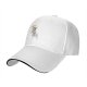 Black baseball cap with running dog graphic and gold text