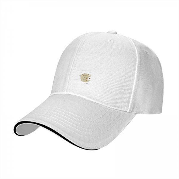 Black Baseball Cap With Stacked Coffee Cups Graphic