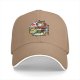 Black baseball cap with cute samurai panda riding a horse graphic
