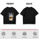 Olive T-shirt with Totoro ramen bowl graphic print