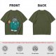 Totoro in Squid Game tracksuit holding umbrella honeycomb cookie t-shirt