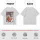 Olive t-shirt with playful kittens in takeout noodle box graphic