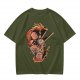 Olive T-shirt with Sushi Dragon Chopstick Art Print