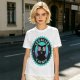 Olive T-Shirt with 'Legalize Catnip' Hypnotic Black Cat Graphic
