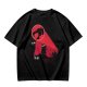 Olive T-Shirt With Black Cats And Red Panther Signal Graphic
