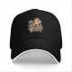 Black Baseball Cap With Whimsical Floating Island Art Print