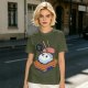 Olive T-Shirt With Sad Sushi Character Saying Thanks Chef Print
