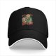 Black Baseball Cap with He-Man Graphic Print