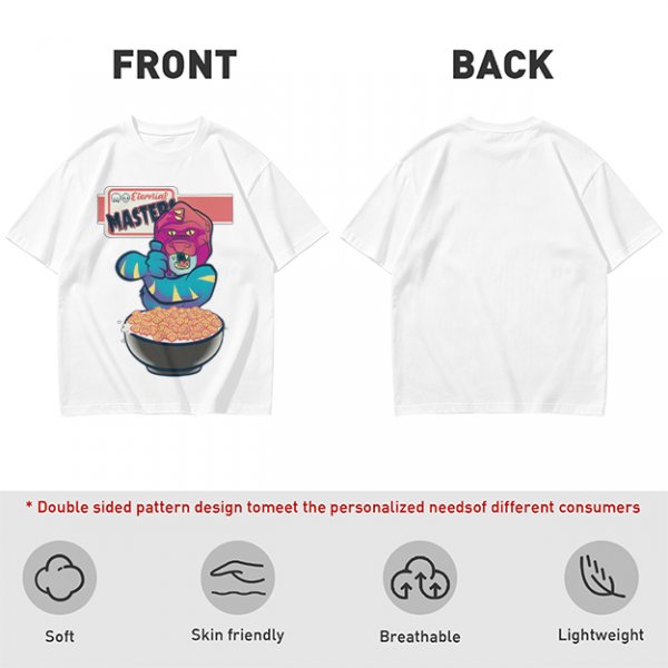 Olive T-Shirt With Cartoon Monster Cereal Bowl Graphic And Eternal Masters Text