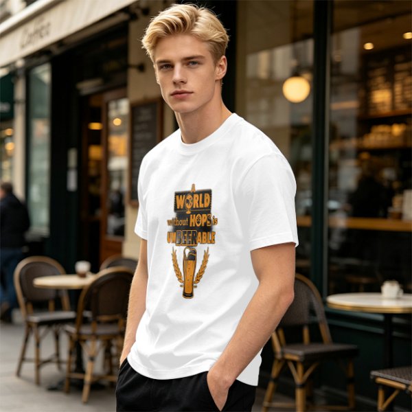A World Without Hops Is Unbeerable Beer Lover T-Shirt