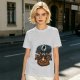 Oversized Army Green T-Shirt With Funny Tech Campfire Graphic