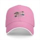 Black baseball cap with coffee themed text and cute cup illustrations