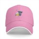Black baseball cap with cute blue monster holding a foamy beer mug