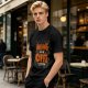 Olive t-shirt with 'Mornings are for coffee & contemplation' print