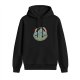 Black Hoodie With Skeleton Mountain Rainbow Nature Graphic