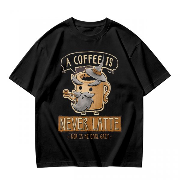 A Coffee Is Never Latte Wizard Mug T-Shirt Print
