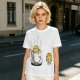 Olive T-Shirt With Funny Cookie In Coffee Cup Print
