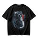 Olive T-shirt with cute starry night dragon graphic