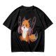 Olive T-shirt with a cute chainsaw squirrel graphic