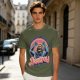 Olive t-shirt with Skeletor 'Feeling Good Today I Might Choose To Destroy The Universe' print