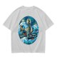 Olive T-Shirt With Starry Night Style Sailing Ship Ocean Art