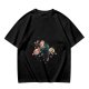 Olive T-Shirt With Whimsical Space Themed Cartoon Print