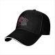 Black baseball cap with Superman and Batman shadow graphic