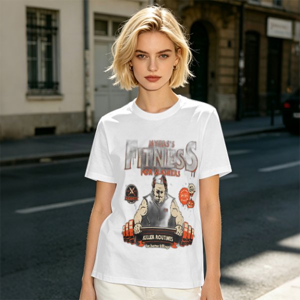 Myers Fitness For Slashers Horror Themed Graphic T-Shirt