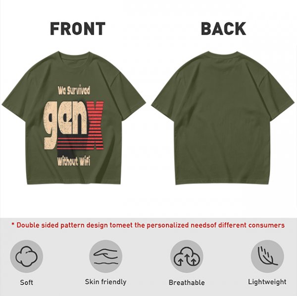 Gen X We Survived Without Wifi Graphic T-Shirt