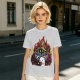 Olive T-shirt with Final Fantasy Vivi and Moogle Fire Artwork