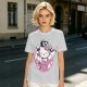 Olive t-shirt with muscular Hello Kitty graphic and 'I Took The Stairs' text