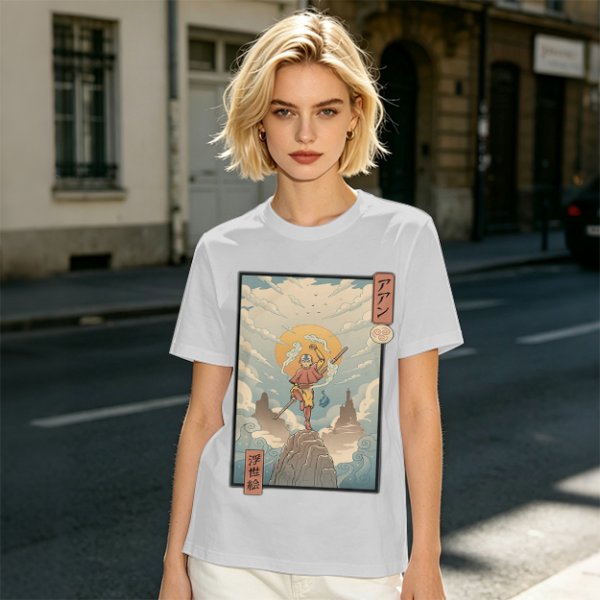 Avatar Aang Ukiyo-e Style Graphic Tee
