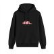 Black Hoodie With Cute Sleeping Axolotl Graphic