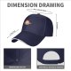 Black baseball cap with cute cartoon flame character design