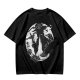 Olive T-Shirt With Western Gunslinger Crow And Roses Graphic