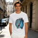 Olive T-Shirt With Galaxy Guitar Player Graphic Print