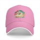 Black Baseball Cap With Whimsical Retro Animal Graphic Print