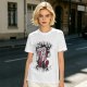Olive T-Shirt with 'Not Sweet Just Salty' Cartoon Popcorn Print