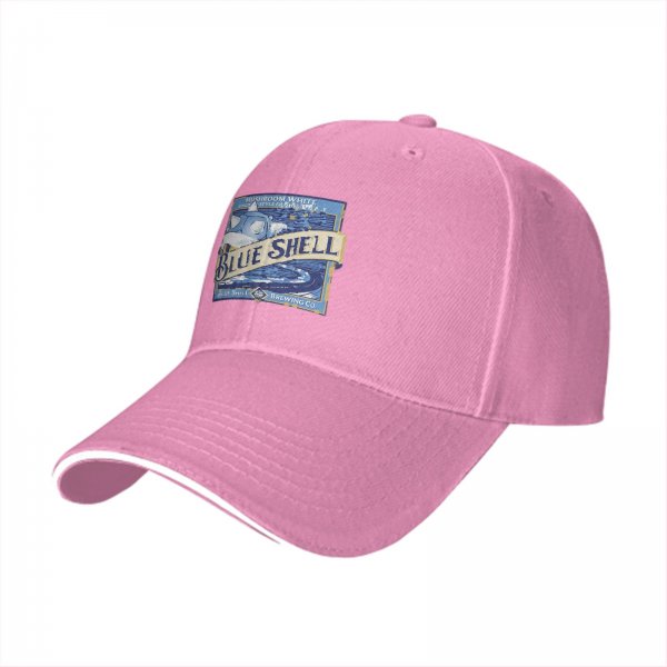 Black Baseball Cap with Blue Shell Brewing Co Mushroom White IPA Print
