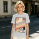 Olive t-shirt with retro guide to adulthood VHS-style print