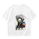 Olive t-shirt with cute grim reaper 'I put the cute in execute' print