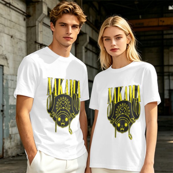 Olive Anime T-Shirt Featuring Chopper and Nakama Text