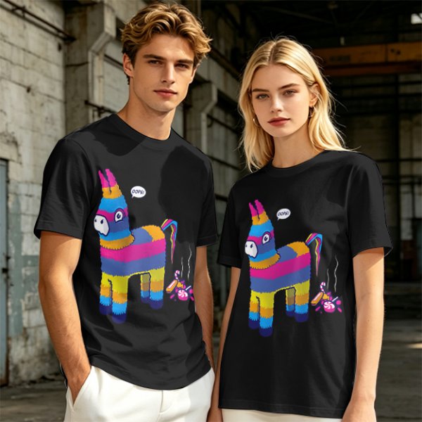 Oops Donkey Pinata Graphic Olive Green T-Shirt