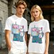 Olive T-Shirt With Cute Artist Cat Art Because Murder Is Wrong Print