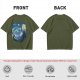Olive T-Shirt with Starry Night Art Print