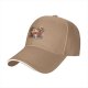 Black baseball cap with d20 skull and floral fantasy print